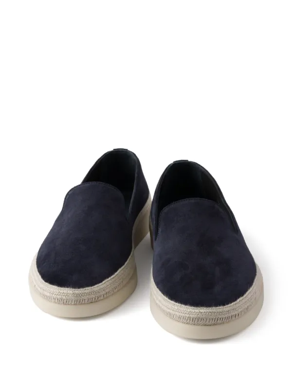 Prada Suede Loafers | Blue | FARFETCH
