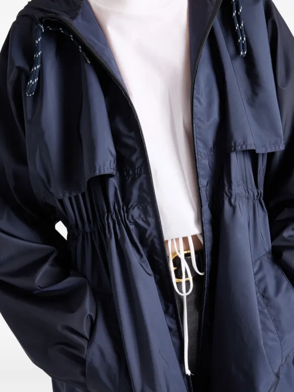 プラダレインコート Prada フーデッド レインコート | ブルー | FARFETCH JP