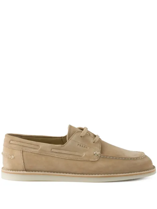 Chaussures en daim à effet délavé - Prada - Modalova