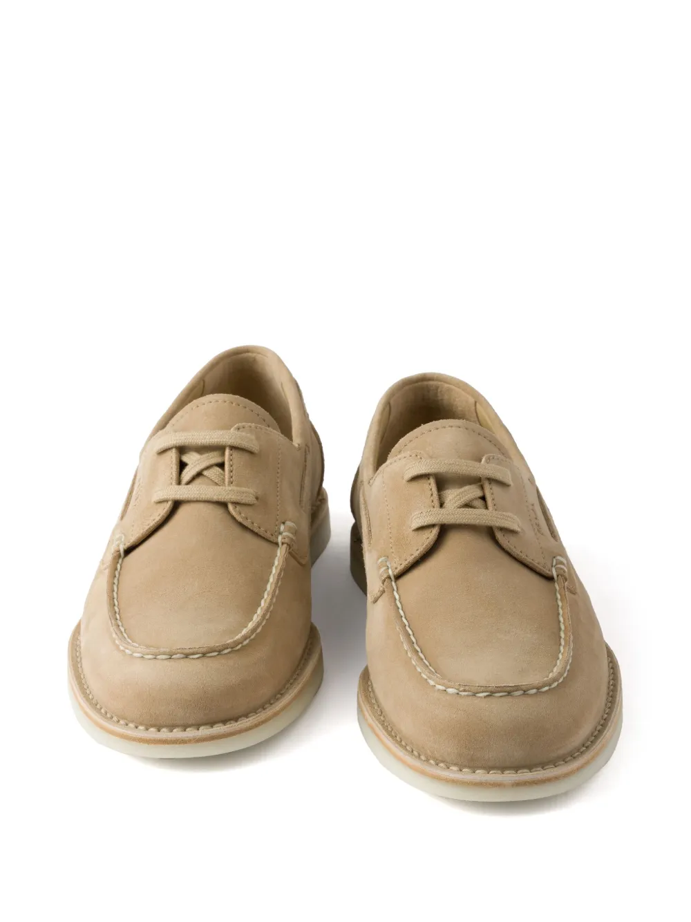 Prada bleached suede shoes Neutrals