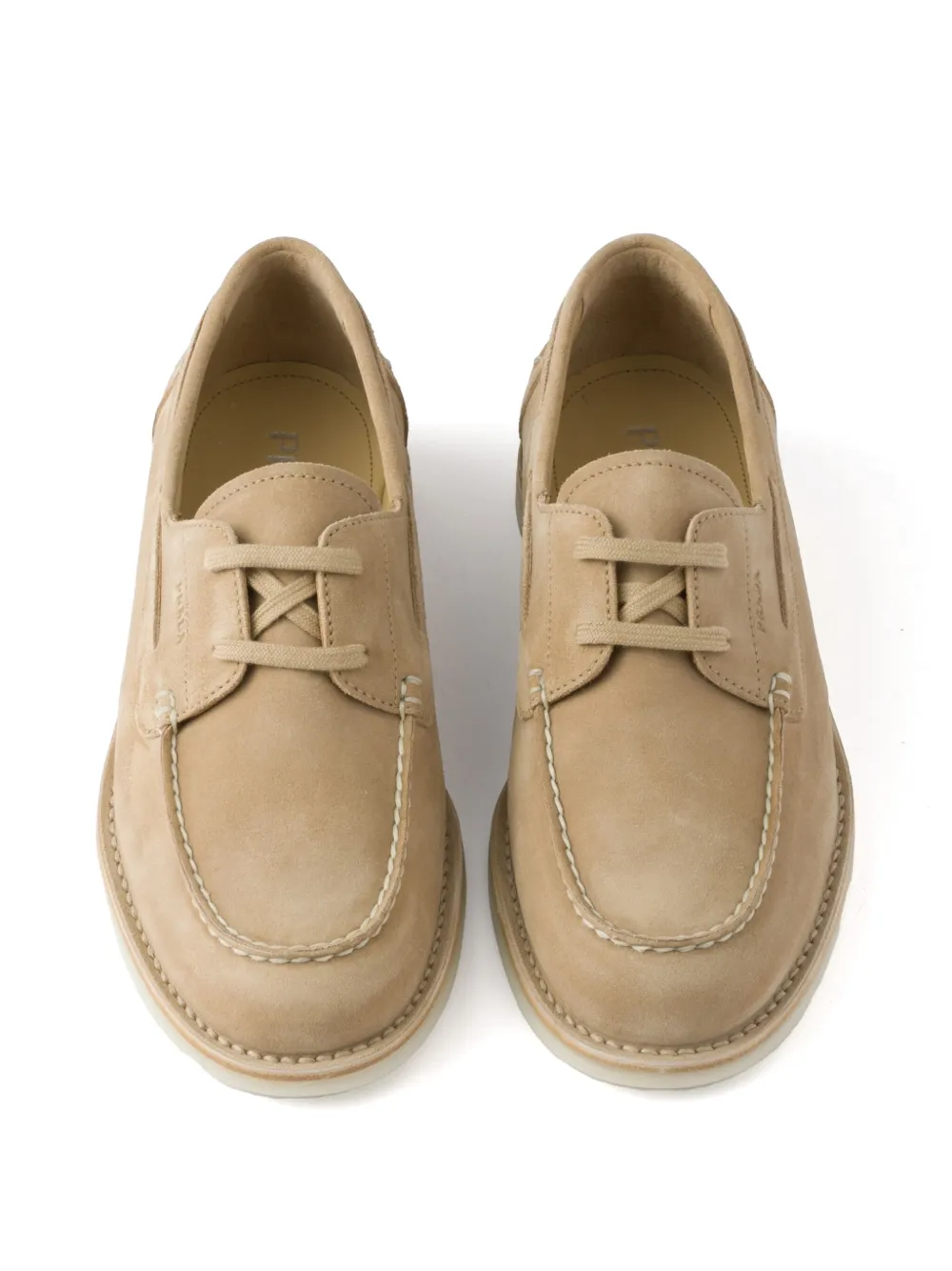 Prada bleached suede shoes Neutrals