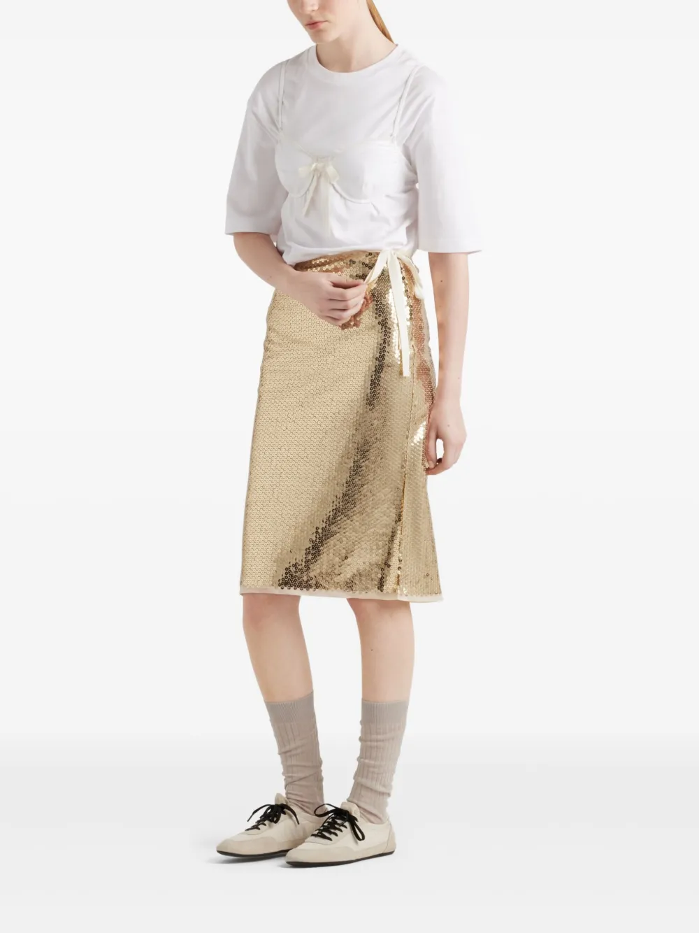 Prada Rok met pailletten - Goud