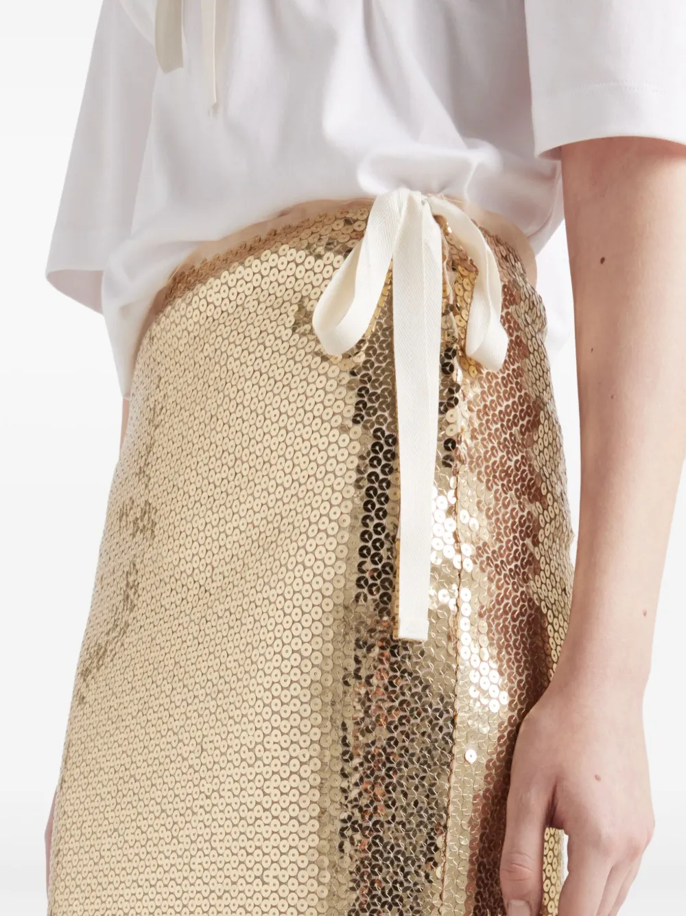Prada Rok met pailletten Goud