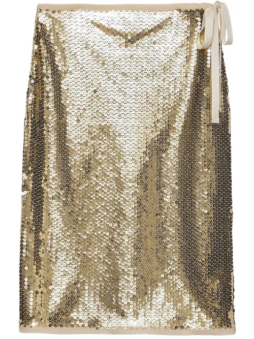 Prada jupe à sequins - Or - Prada - Modalova