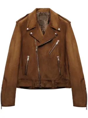 Ralph Lauren RRL Watts Biker Jacket | Brown | FARFETCH