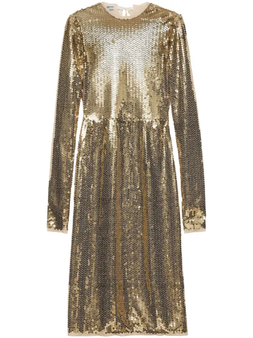 Robe mi-longue à sequins - Prada - Modalova