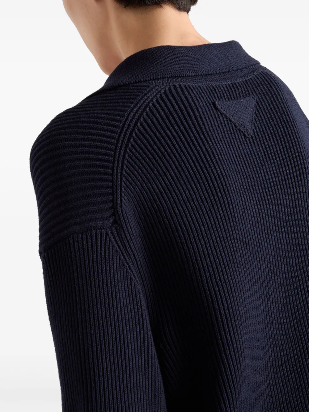 Prada Ribgebreide polotrui Blauw
