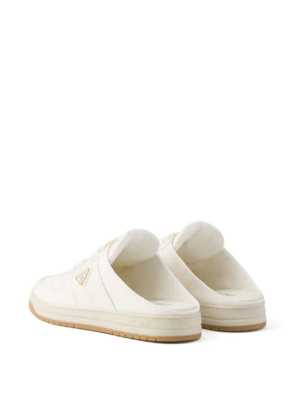 ★ PRADA / プラダ ★ スニーカ ミュール 2EG489 Prada レザースニーカーミュール | ニュートラル | FARFETCH JP