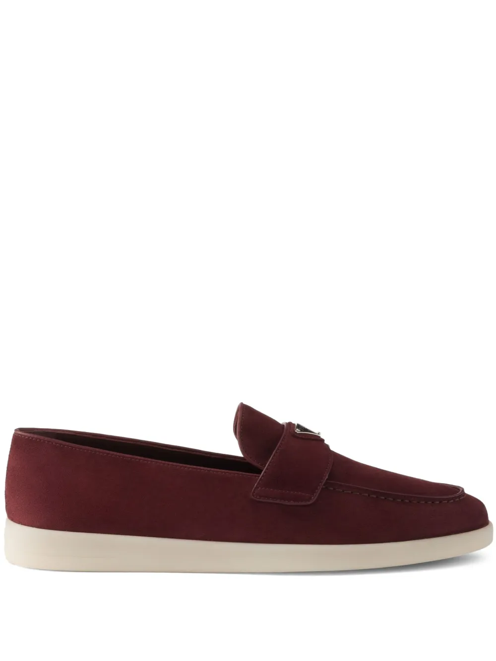 Prada suede loafers Red