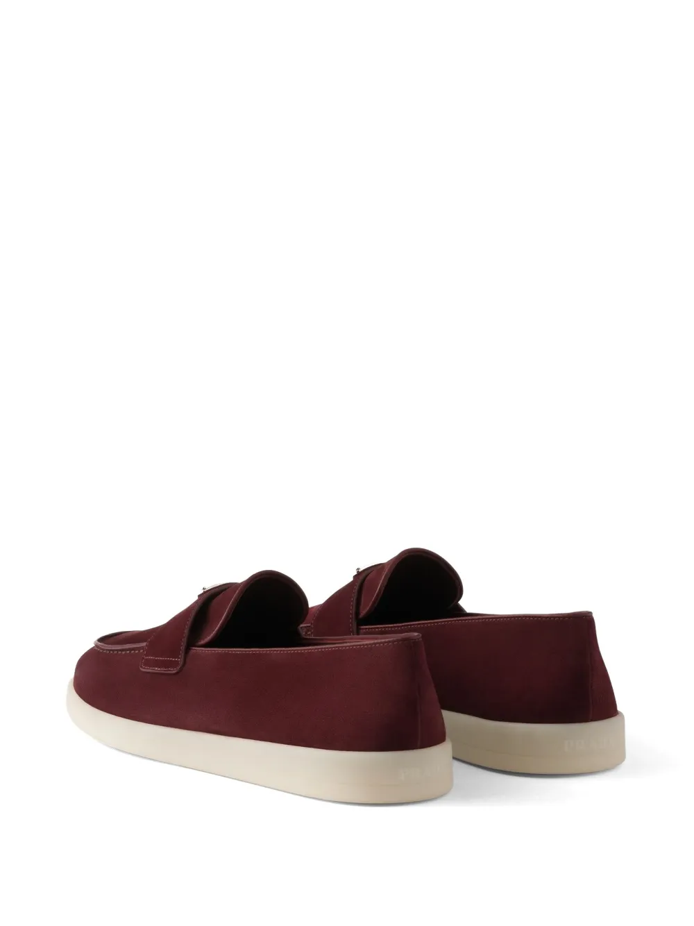 Prada suede loafers Red