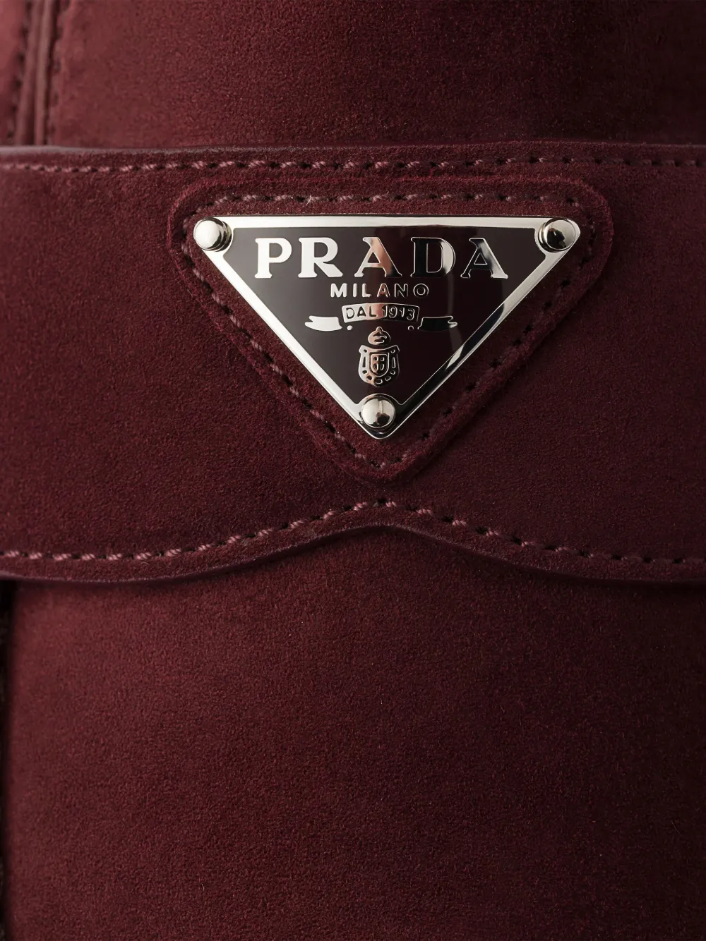 Prada suede loafers Red