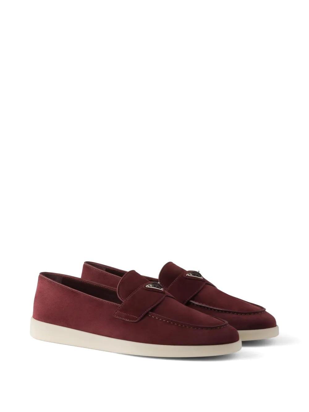 Prada suede loafers Red