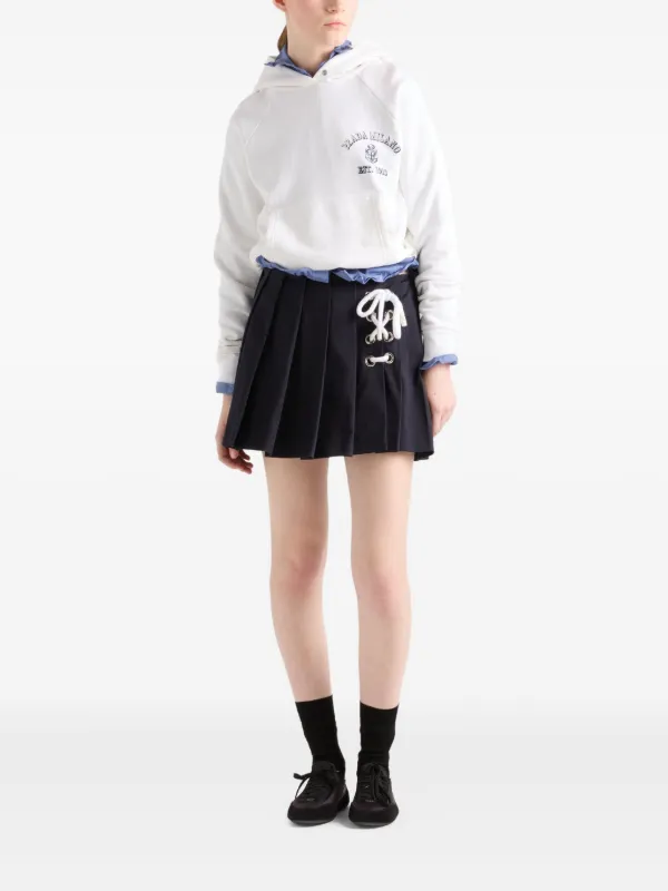 【PRADA】プリーツミニスカート Prada プリーツ ミニスカート | ブルー | FARFETCH JP