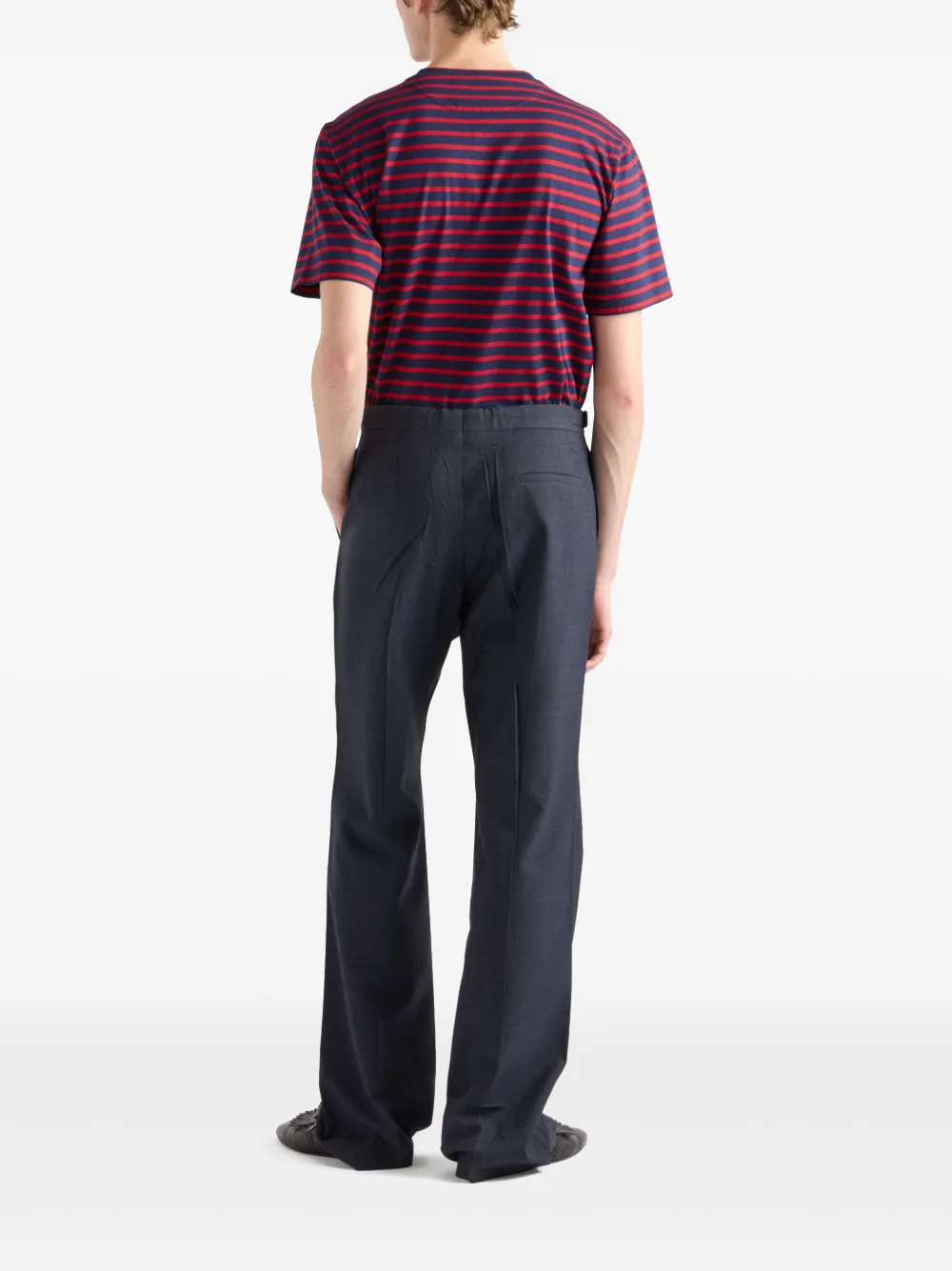Prada Gestreept T-shirt Rood