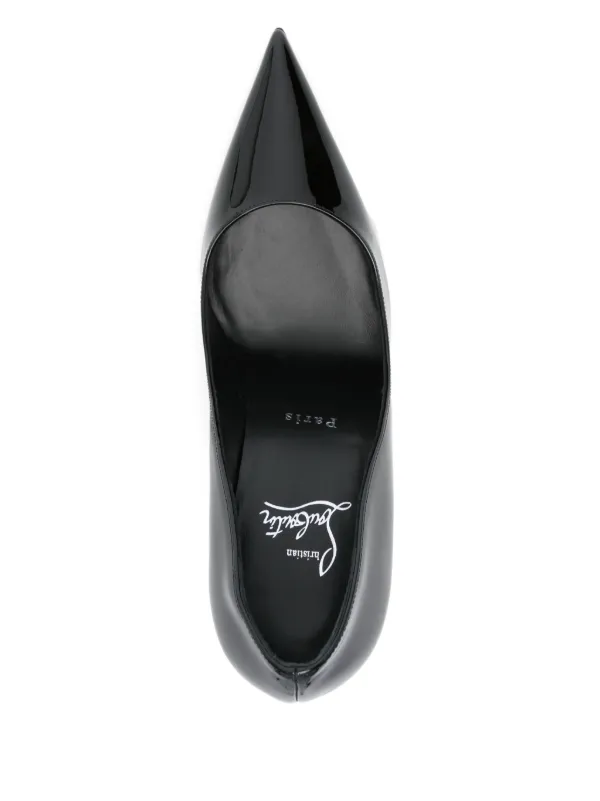 Christian Louboutin｜Miss Z 100mm ブラックレザーブーツ Miss Z - 100 mm Pumps - Patent calf leather - Black - Women