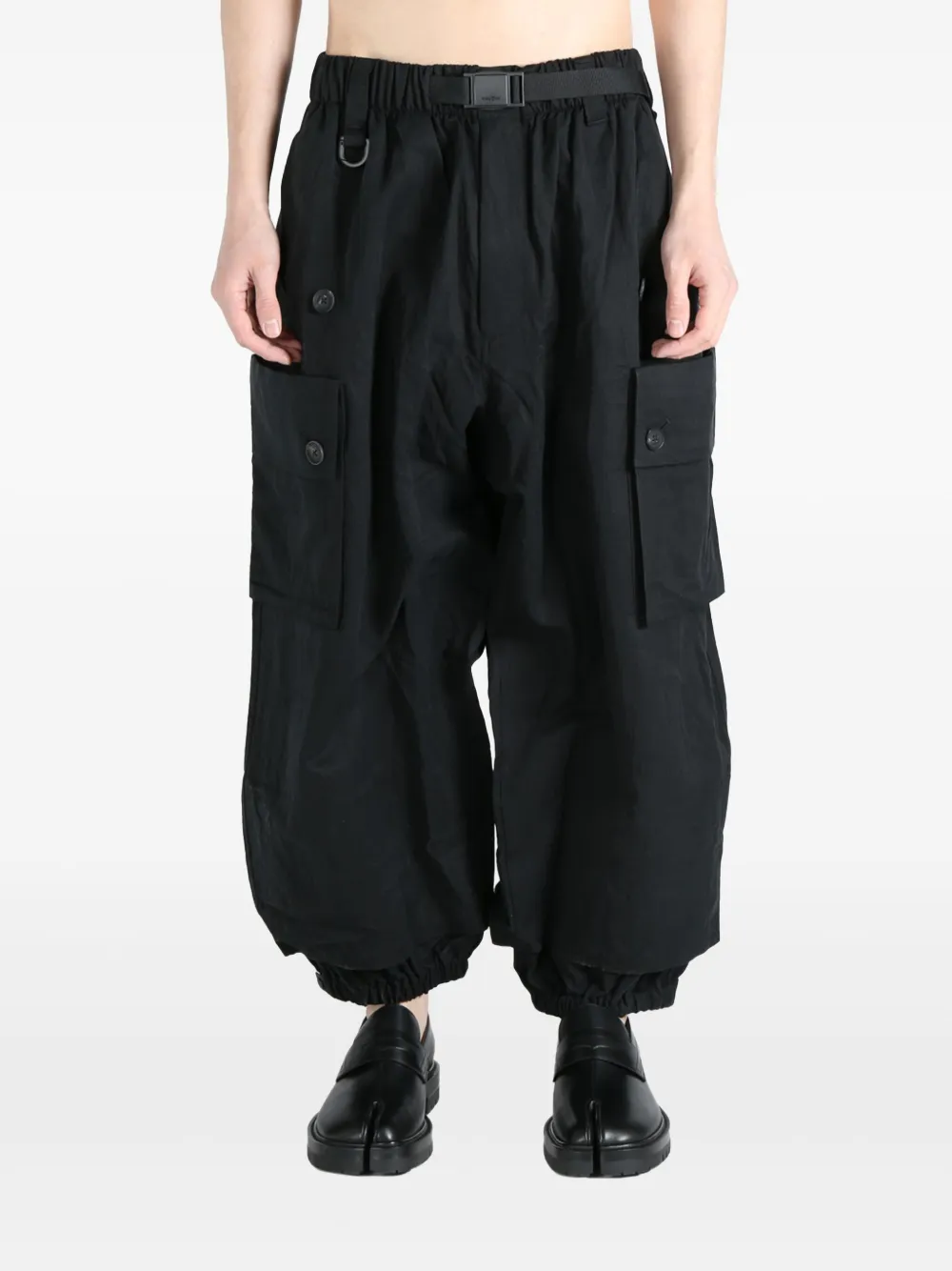 Y-3 twill cargo trousers - Zwart