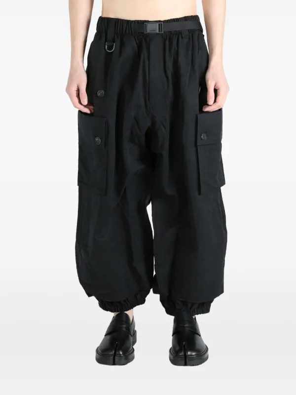 Y-3 Twill Cargo Trousers | Black | FARFETCH