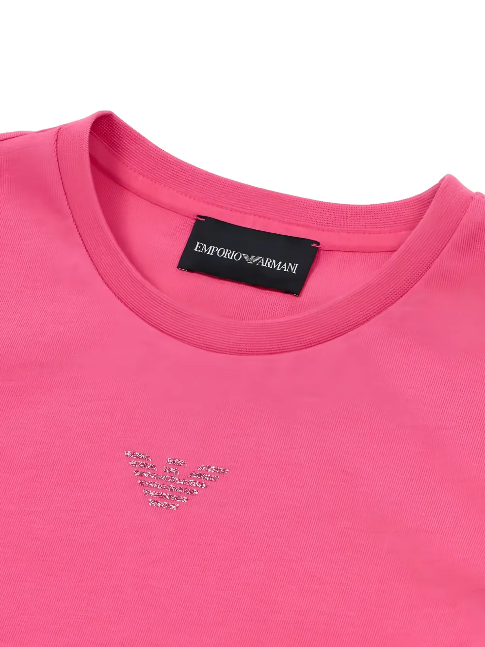 Emporio Armani Kids Verfraaid T-shirt Roze