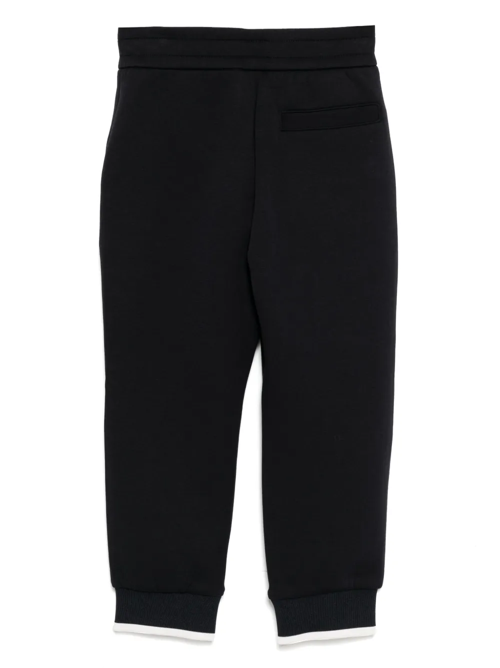 Emporio Armani Kids Broek met geborduurd logo Blauw