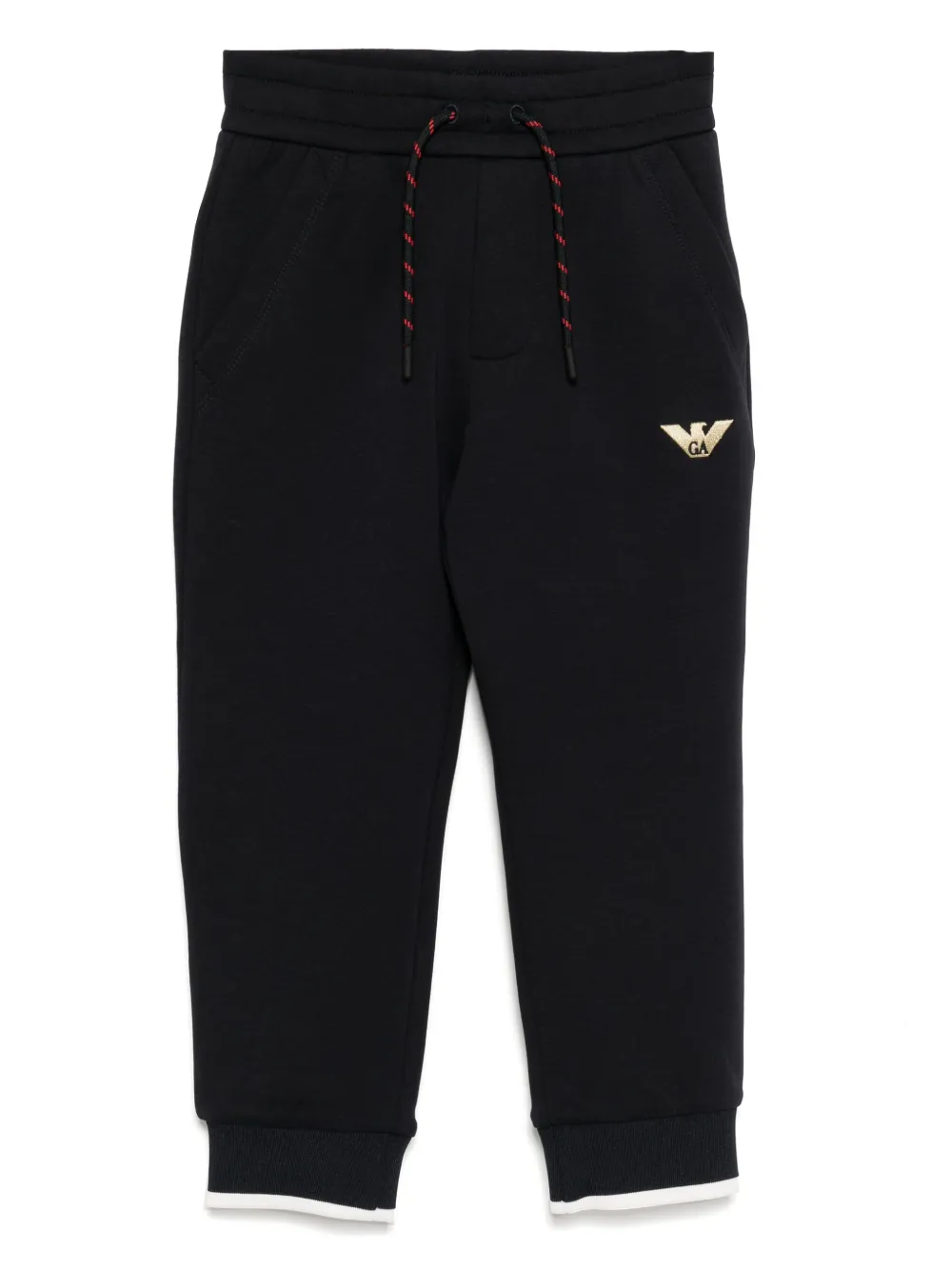 Emporio Ar i Kids Broek met geborduurd logo Blauw