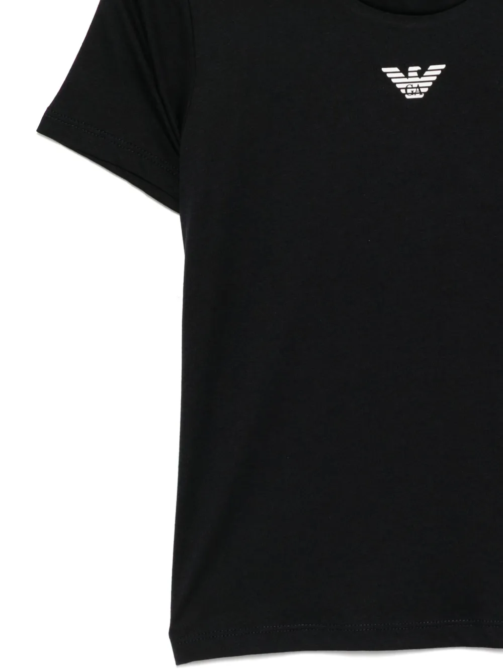 Emporio Armani Kids T-shirt met logoprint Zwart