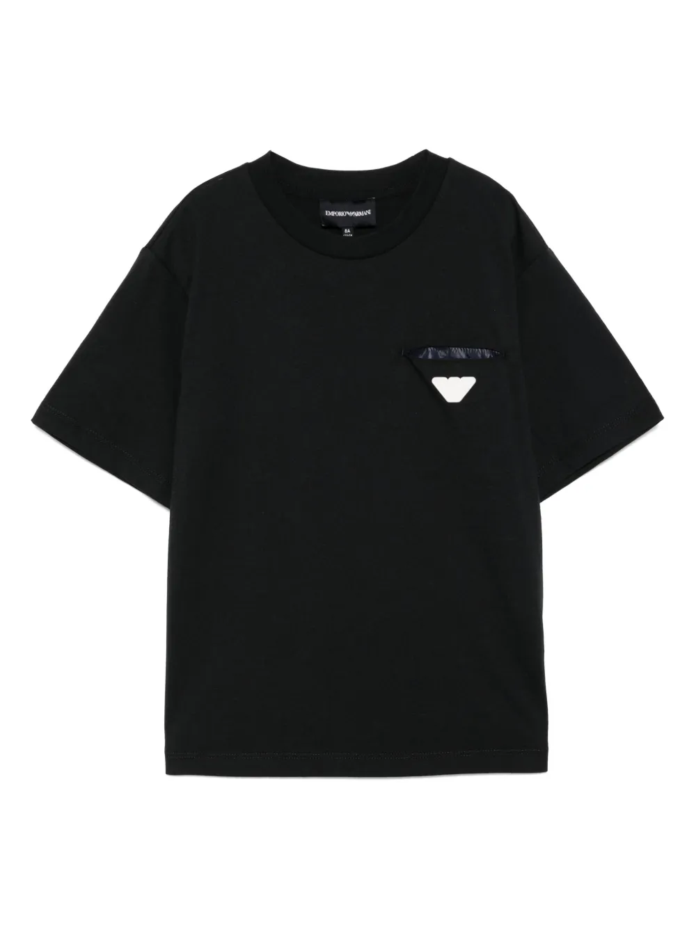 Emporio Ar i Kids T-shirt met logopatch Zwart