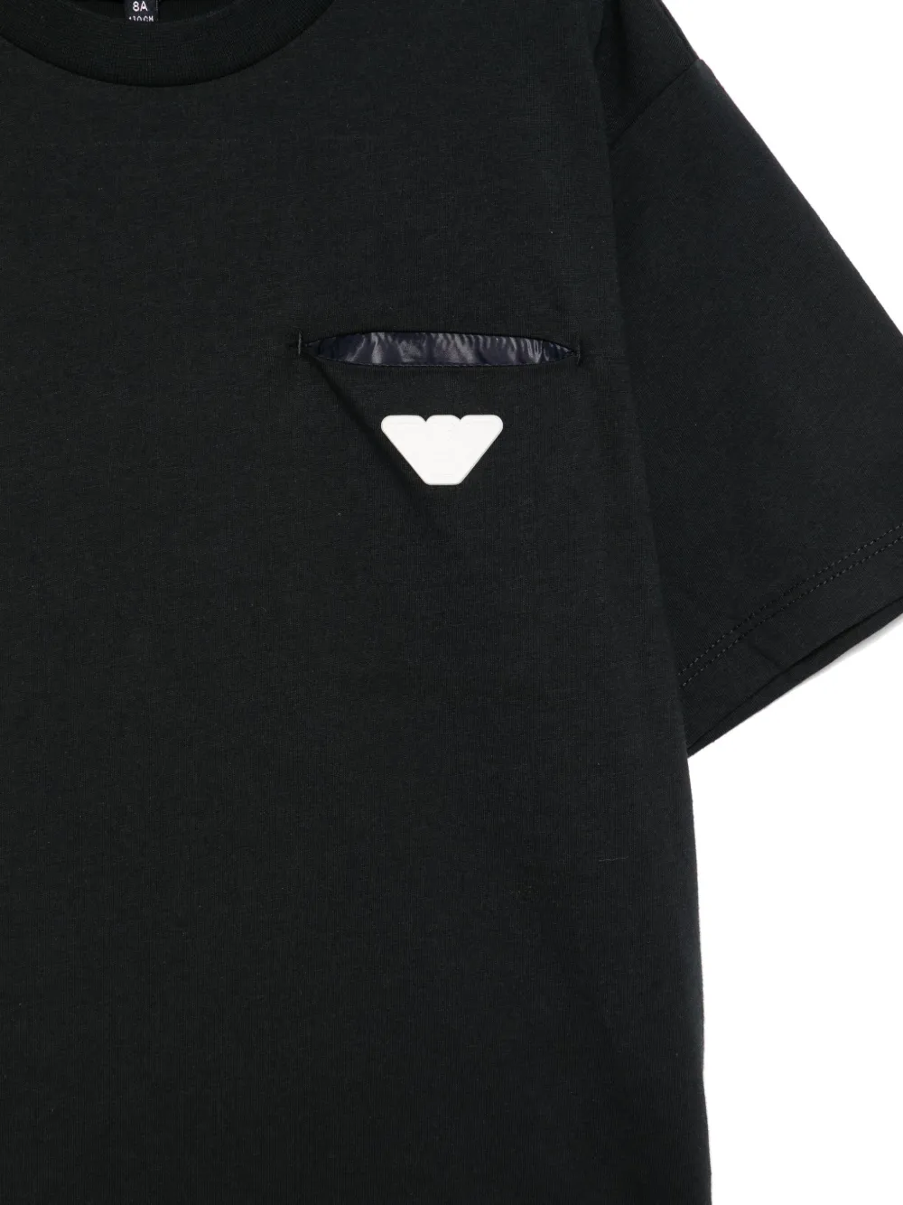 Emporio Armani Kids T-shirt met logopatch Zwart