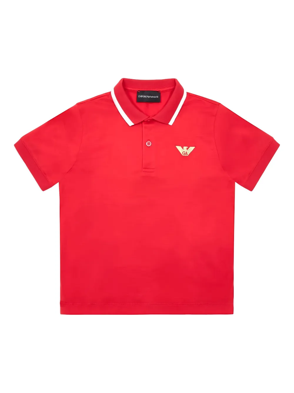 Emporio Armani Logo-embroidered Polo Shirt In Red