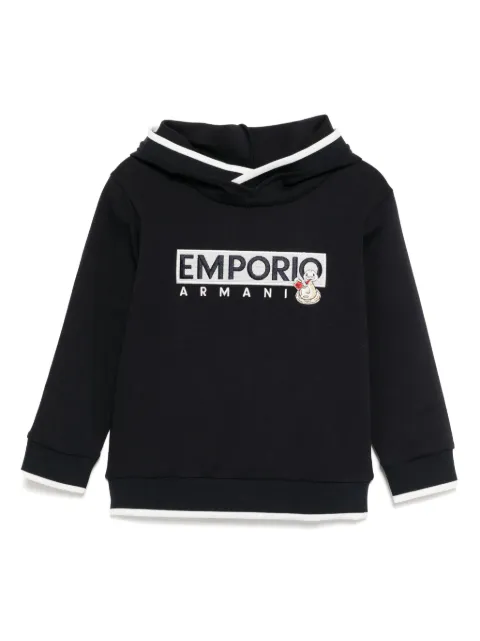 Emporio Armani Kids logo-embroidered hoodie