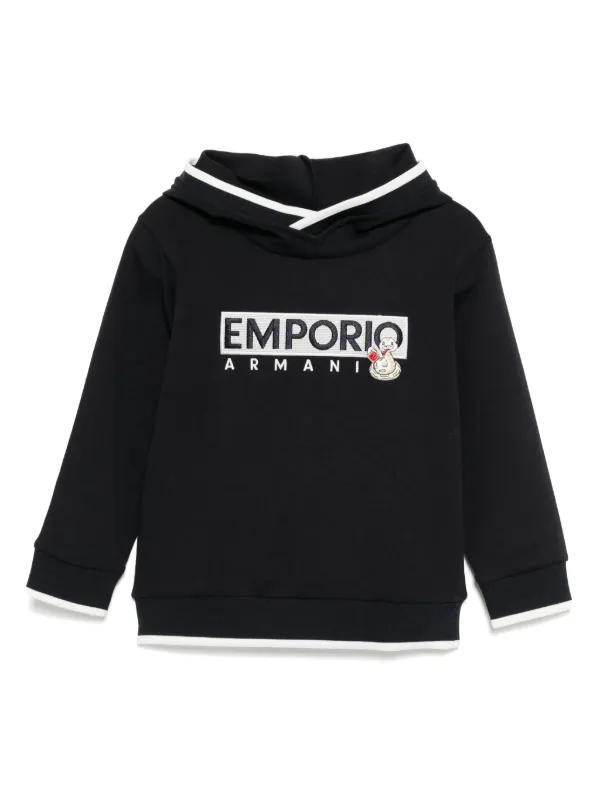 Emporio Armani Kids logo-embroidered hoodie