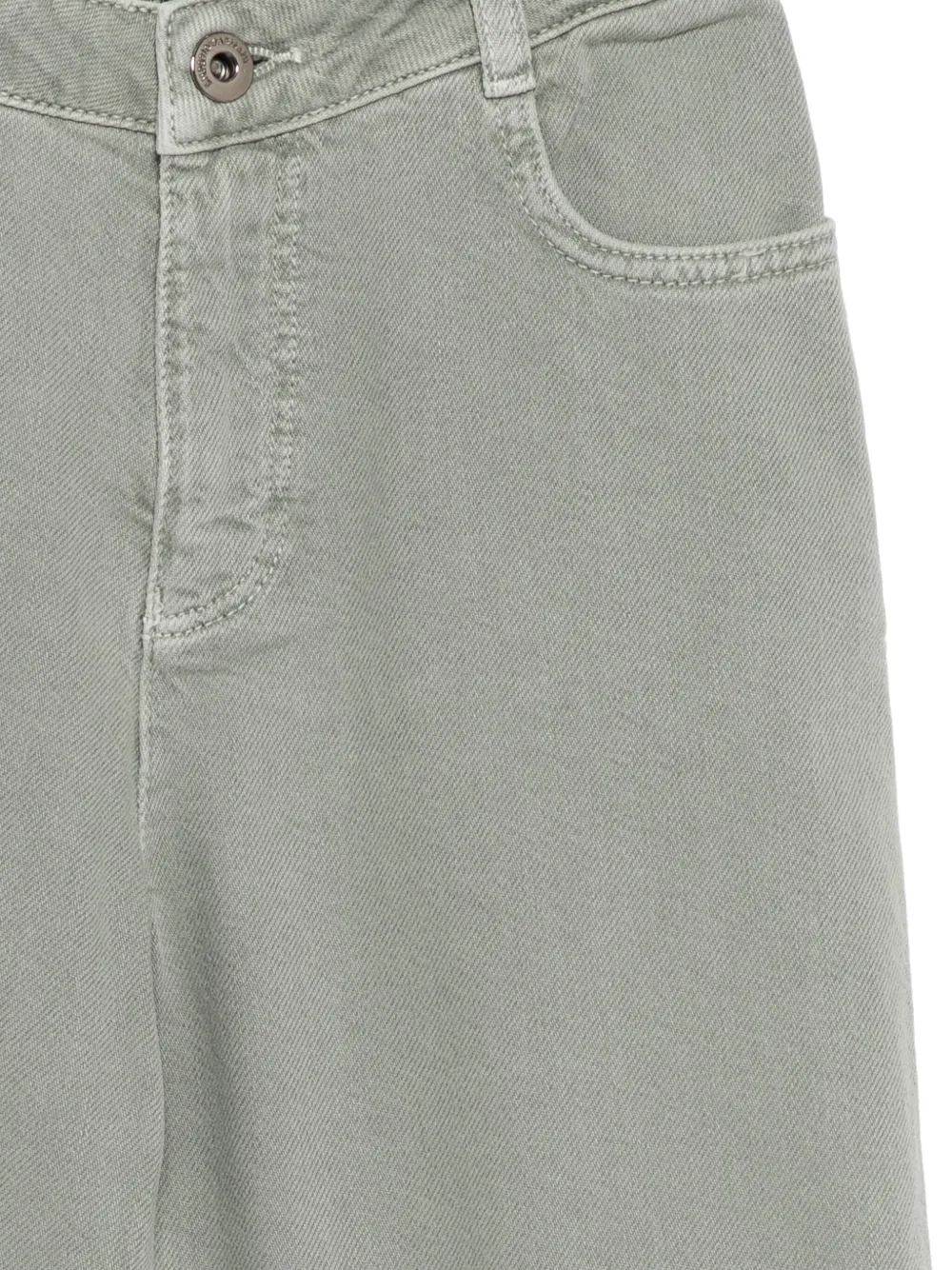 Emporio Armani Kids Katoenen jeans Groen