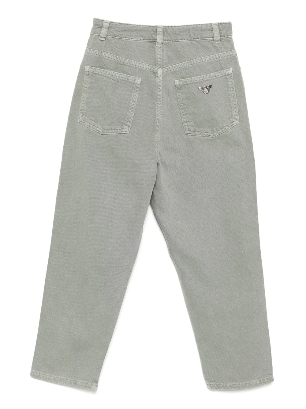 Emporio Armani Kids Katoenen jeans Groen