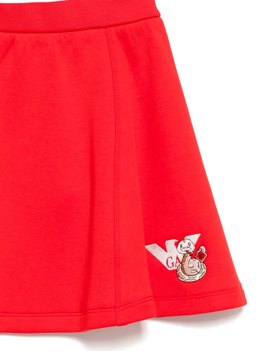 Emporio Armani Kids Rok met geborduurd logo Rood