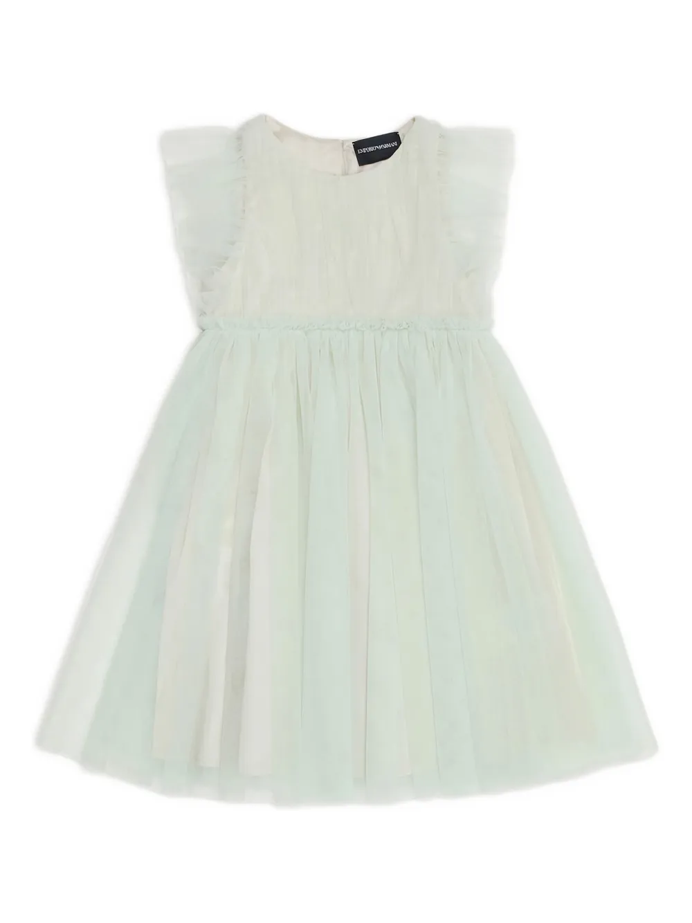 Emporio Armani Kids ラッフル チュールワンピース - グリーン Emporio Armani Kids ラッフル チュールワンピース - グリーン