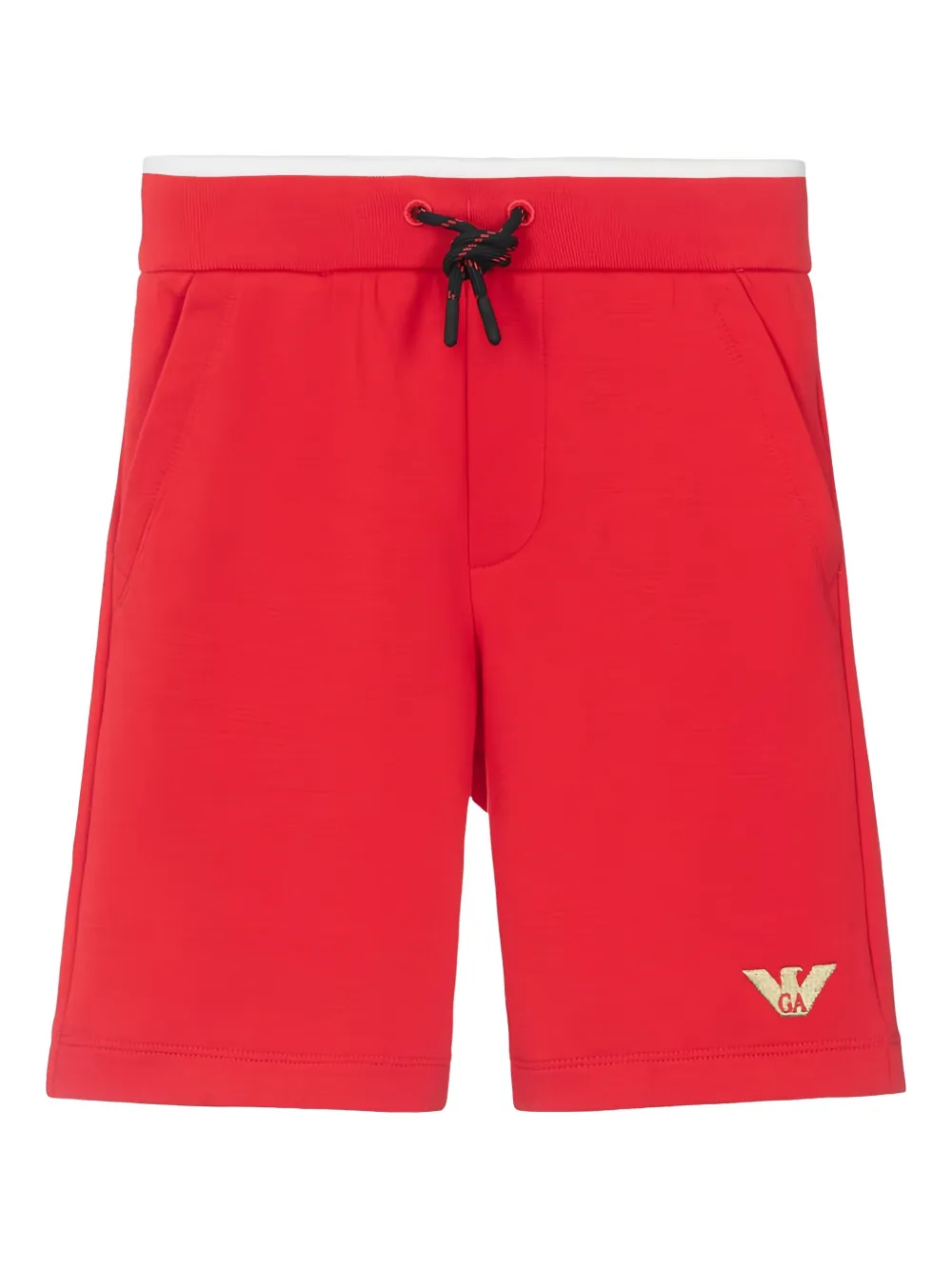 Emporio Armani Kids logo drawstring shorts | Red | Image 1