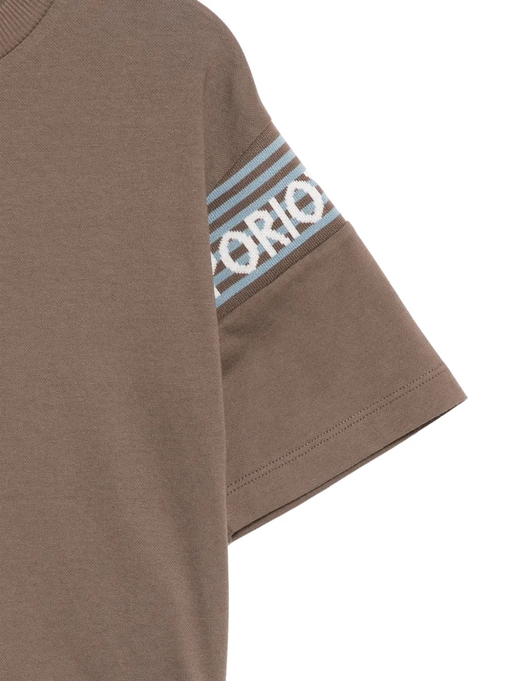 Emporio Armani Kids T-shirt met ronde hals Bruin