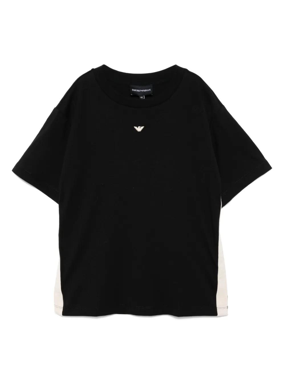 Emporio Ar i Kids T-shirt met geborduurd logo Zwart