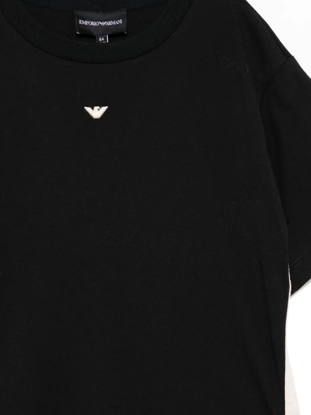 Emporio Armani Kids T-shirt met geborduurd logo Zwart