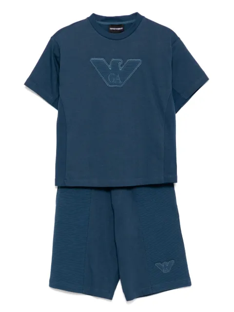 Emporio Armani Kids ensemble haut-short à patch logo