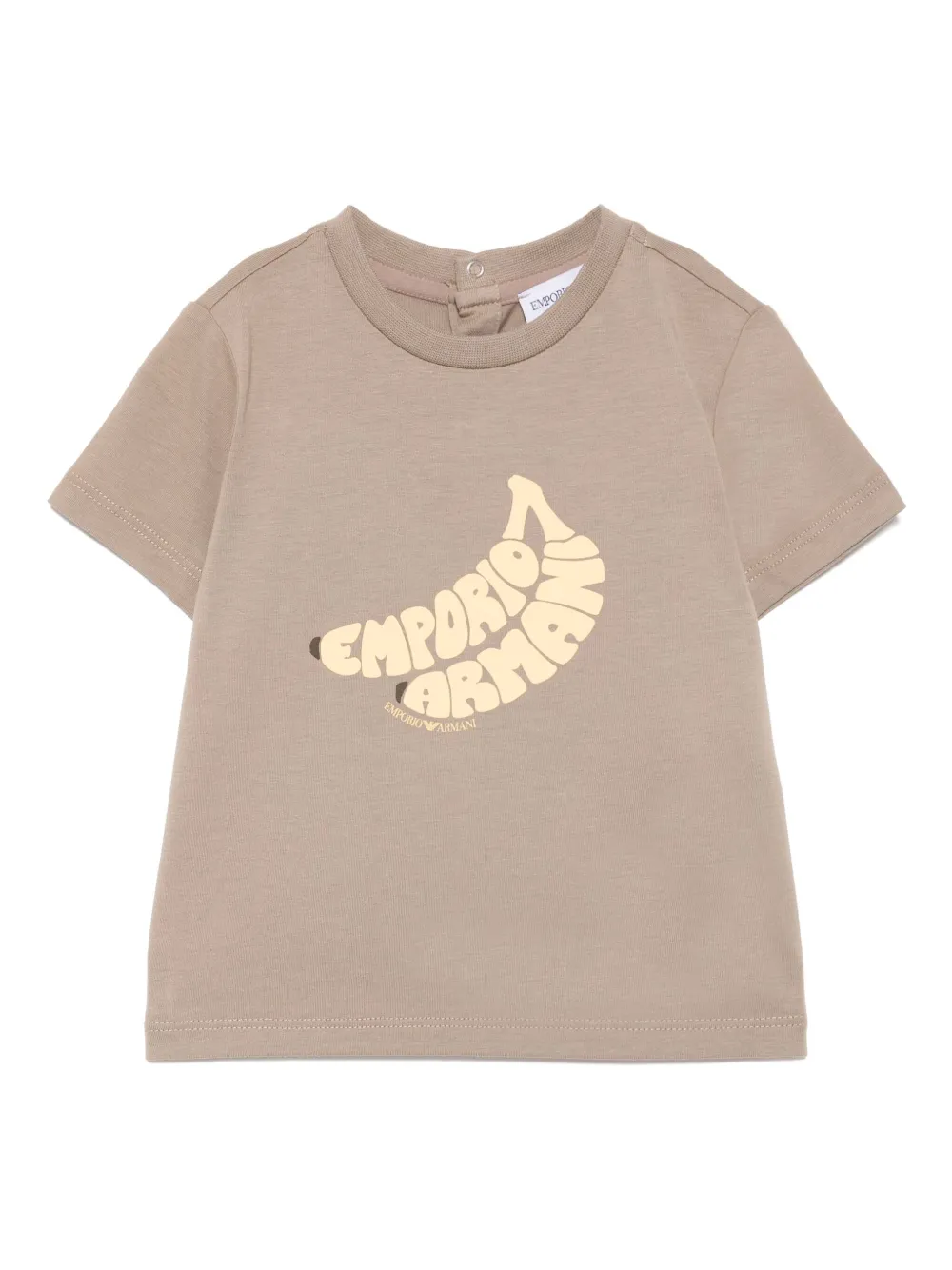 Emporio Ar i Kids T-shirt met grafische print Bruin
