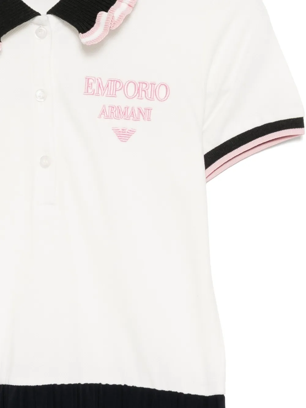 Shop Emporio Armani Logo-embroidered Dress