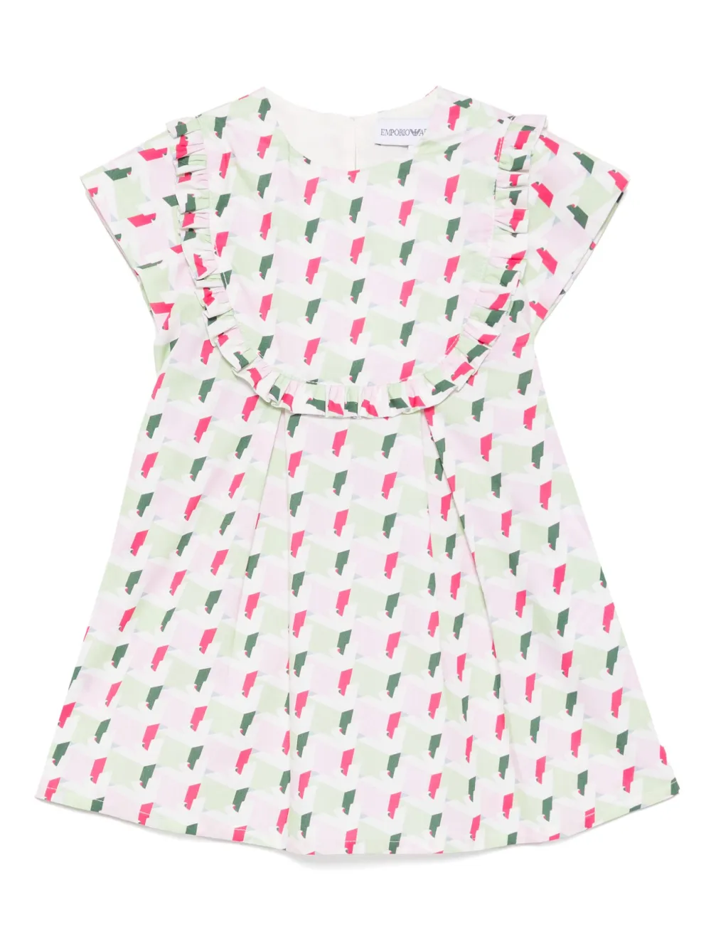 Emporio Ar i Kids Jurk met patroon Beige