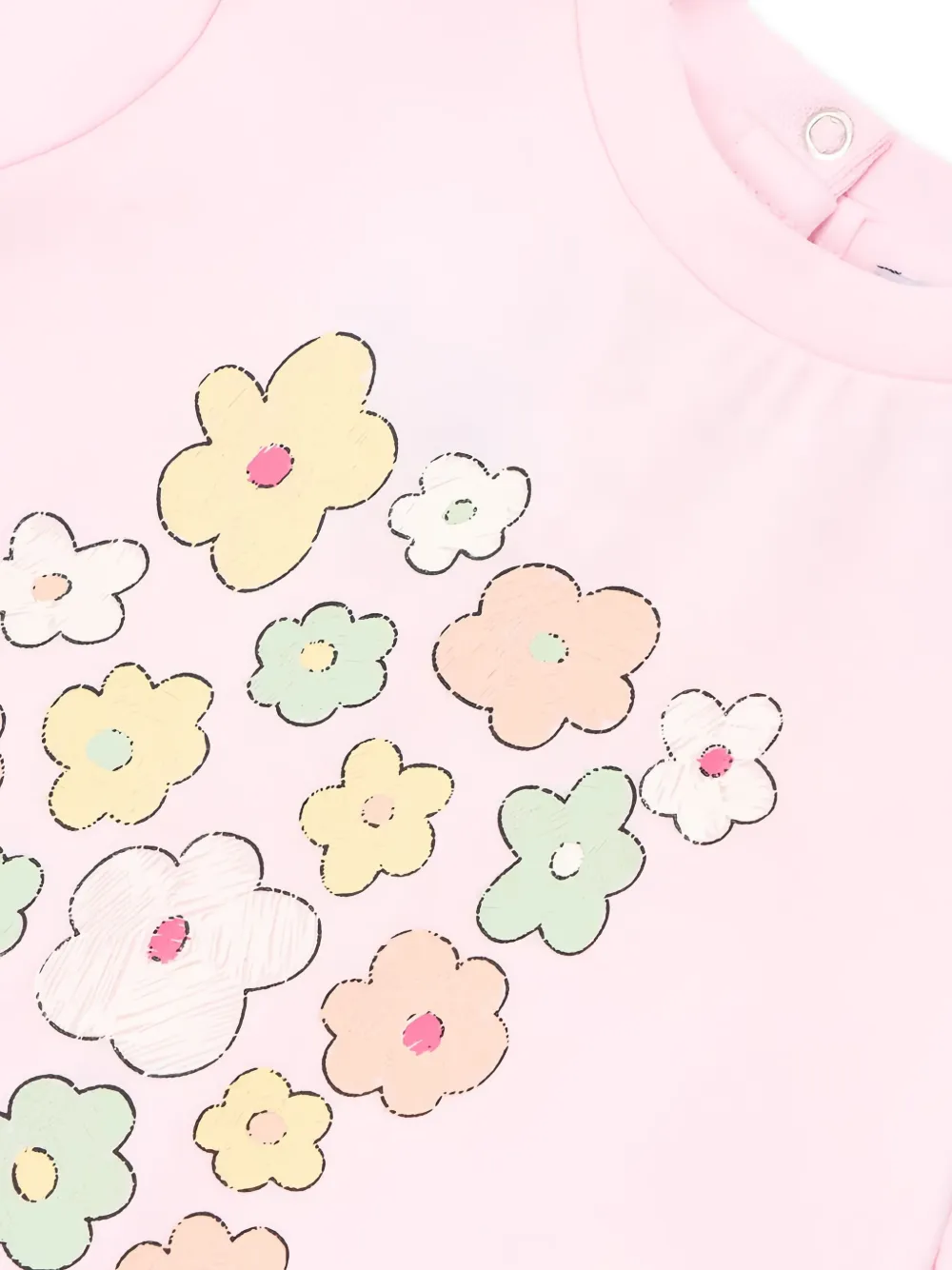 Emporio Armani Kids T-shirt met bloemenprint Roze