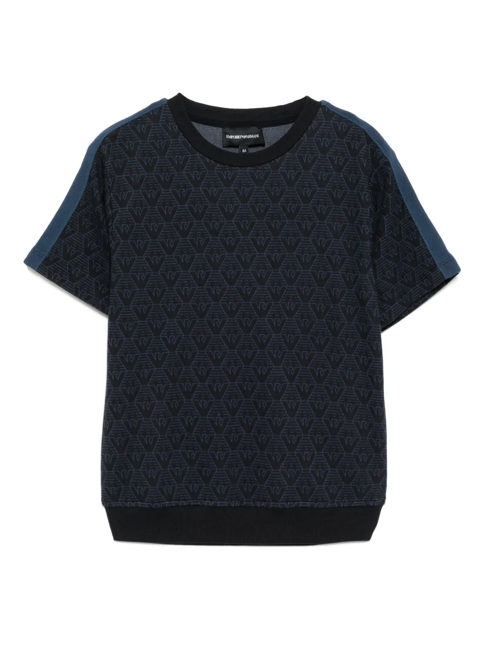Emporio Armani Kids monogram T-shirt | Blue | Image 1