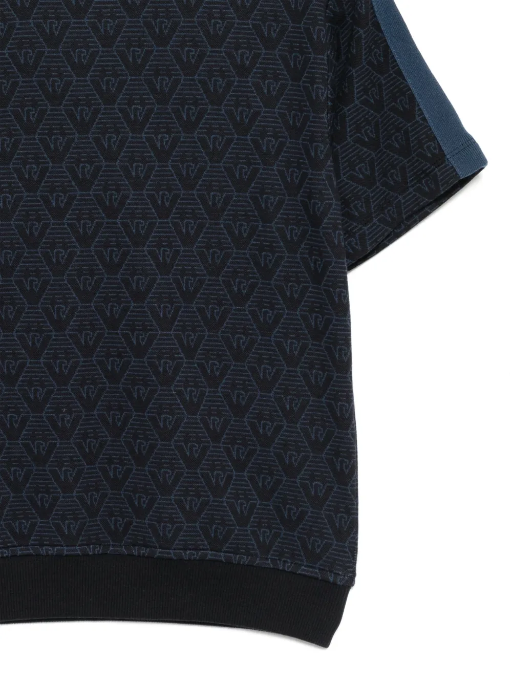 Emporio Armani Kids T-shirt met monogram Blauw