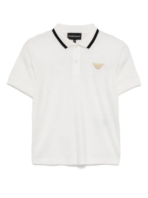 Emporio Armani Kids logo-patch polo shirt