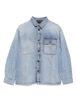 MM6 Maison Margiela Kids グラフィック シャツ | ブルー | FARFETCH JP