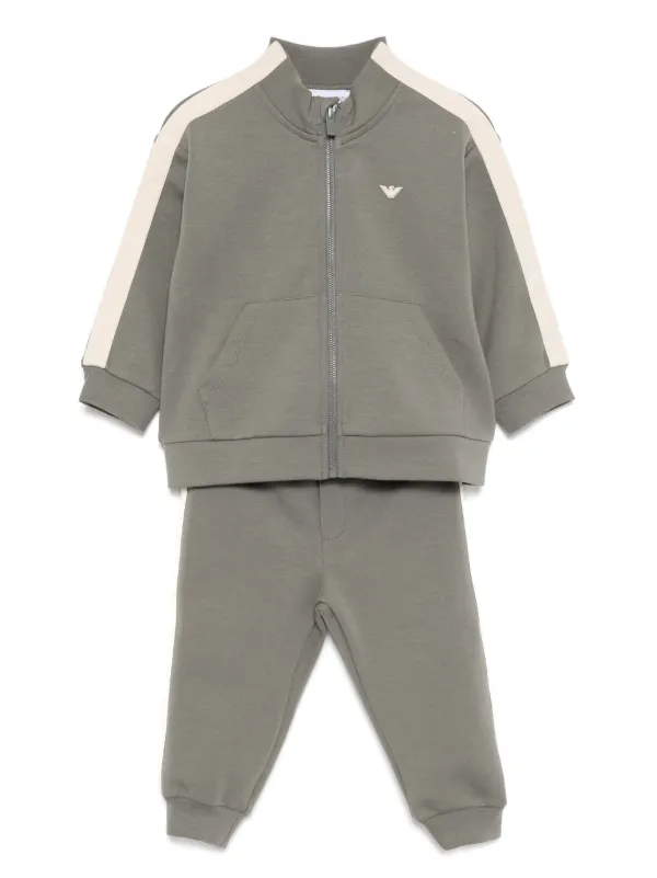 Emporio Armani Kids logo-tape Tracksuit Set Neutrals FARFETCH ID