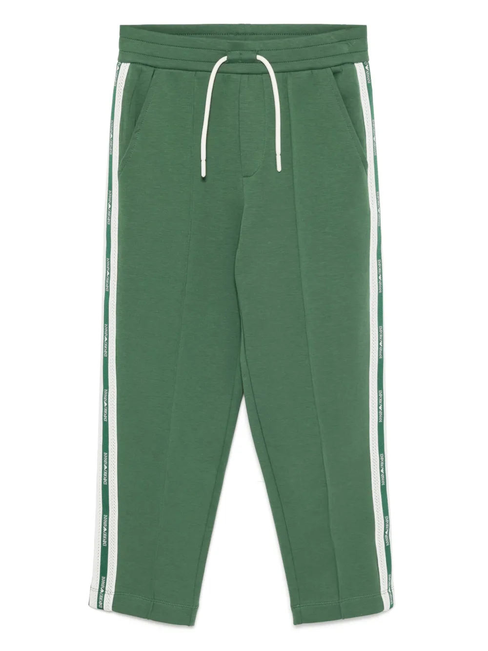 Emporio Ar i Kids Broek met logo afwerking Groen