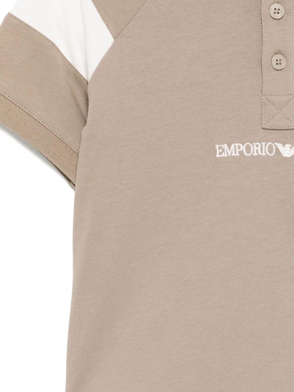 Emporio Armani Kids Poloshirt met geborduurd logo Bruin